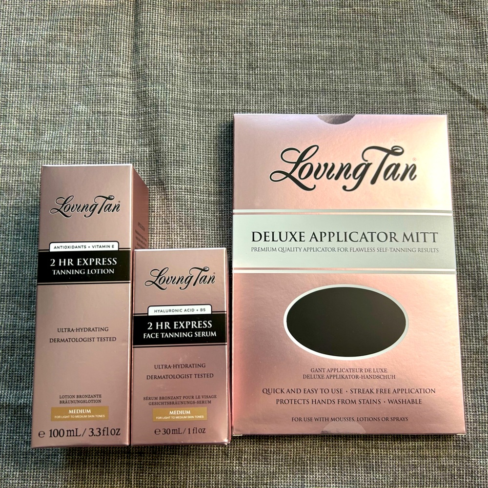 Tanning Lotion, Face Serum & Applicator Mit Medium